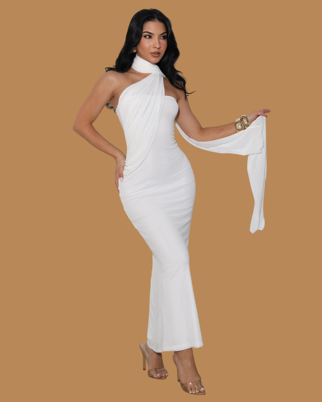 CLASSY IN WHITE MIDI DRESS – ENVY BOUTIQUE