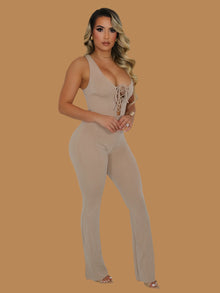  EXTRA BUTTERY SOFT OPEN TIES JUMPSUIT