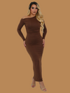 BUTTERY SOFT MAXI DRESS BROWN