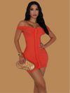 BRAIDED MESH MINI DRESS