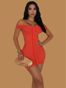  BRAIDED MESH MINI DRESS