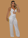 ULTIMATE SATIN JUMPSUIT WHITE