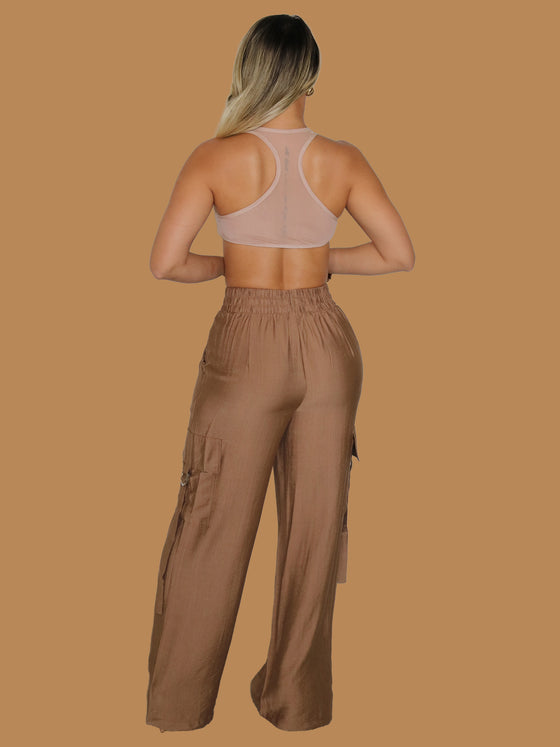 NUDE VIBE LINEN CARGO PANT