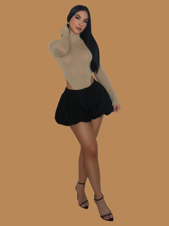 THIN KNIT MOCK NECK BODYSUIT