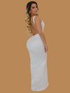 BUTTERY SOFT OPEN BACK SCRUNCH MAXI DRESS