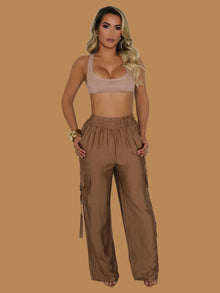  NUDE VIBE LINEN CARGO PANT