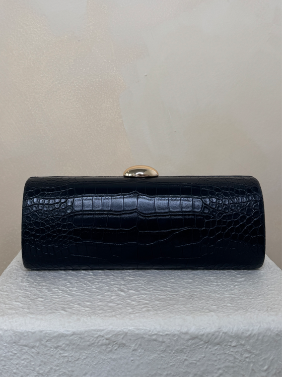 A FALL ESSENTIAL CROC BAG (BLACK AND RED)