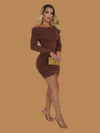 FALL TIME RUCHED DRESS