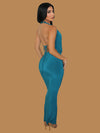 DEEP PLUNGE BACKLESS MAXI DRESS