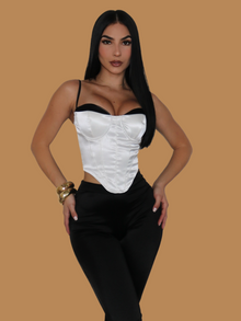  CONTRAST CORSET TOP