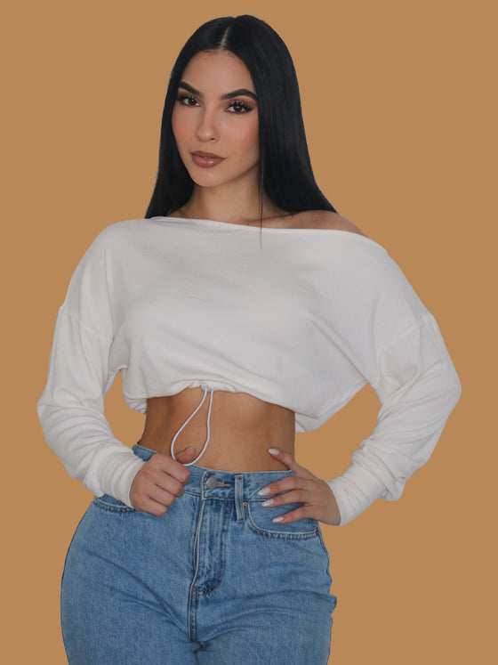 SOFT RIBBED OFF-SHOULDER TOP