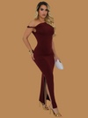 LESS IS MORE MAXI DRESS BURGUNDY