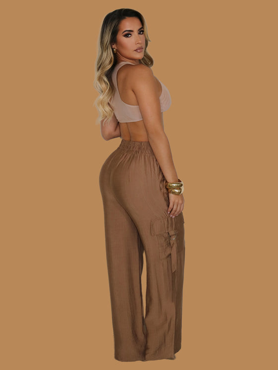 NUDE VIBE LINEN CARGO PANT