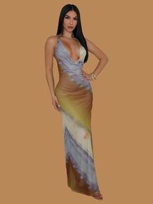  PASTELS MIX MAXI DRESS