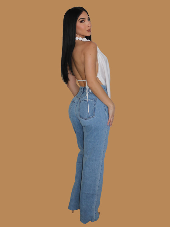 THE DRAPE EFFECT TOP WHITE