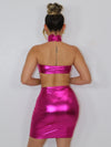 METALLIC PINK DRESS - FINAL SALE