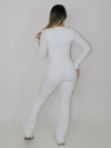 LIFESTYLE FLARED JUMPSUIT WHITE