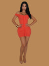 BRAIDED MESH MINI DRESS