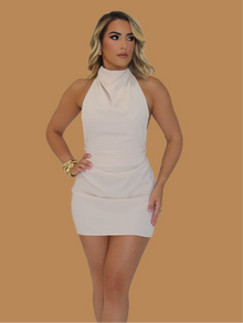  MINIMALIST OPEN BACK MINI DRESS