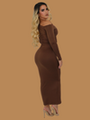 BUTTERY SOFT MAXI DRESS BROWN