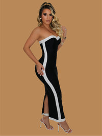 ONE OF ONE BANDAGE MAXI DRESS BLACK