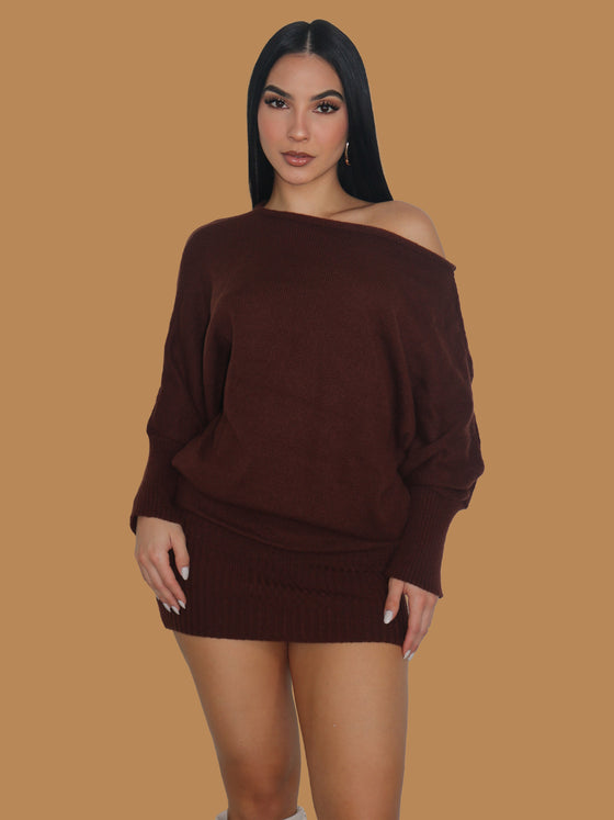 SWEATER WEATHER KINIT MINI DRESS