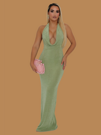 SAGE DRAPE MAXI DRESS