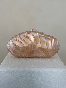  CHAMPAGNE ACRYLIC CLUTCH BAG