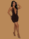 SHE’S THAT GIRL MINI DRESS BROWN
