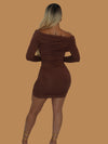 FALL TIME RUCHED DRESS