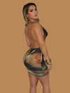 AMAZONIA DRAPE MINI DRESS