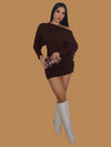 SWEATER WEATHER KINIT MINI DRESS