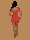 BRAIDED MESH MINI DRESS