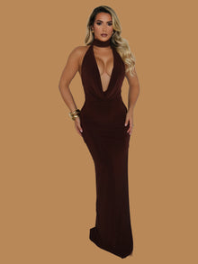  DINNER DATE DRAPE MAXI DRESS
