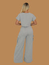 CUTE AND CASUAL CARGO PANT SET