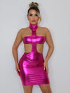 METALLIC PINK DRESS - FINAL SALE