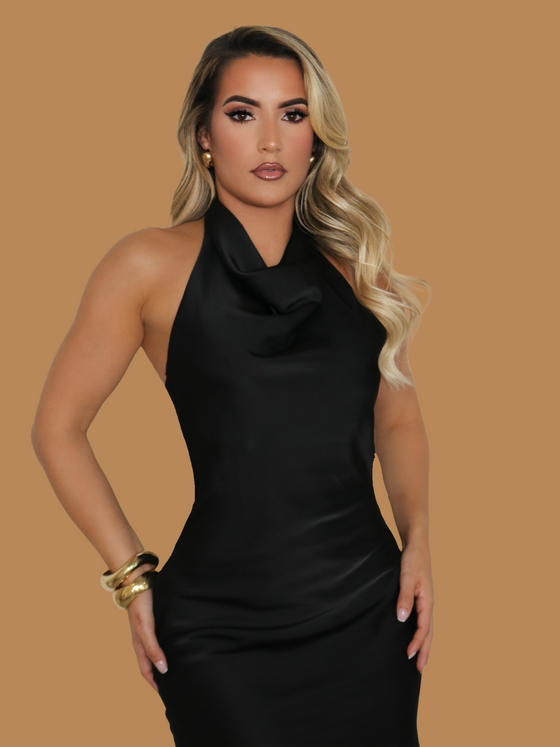 CLASSY SOFT SATIN MINI DRESS