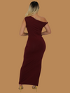 LESS IS MORE MAXI DRESS BURGUNDY