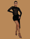 VELVET TIE FRONT MINI SKIRT