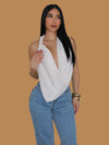 THE DRAPE EFFECT TOP WHITE