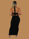 OFF TO A RESORT MAXI SKIRT SET BLACK