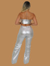 METALLIC STRAIGHT LEG PANT