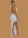 TAKE ME OUT DRAPE MAXI SKIRT SET WHITE