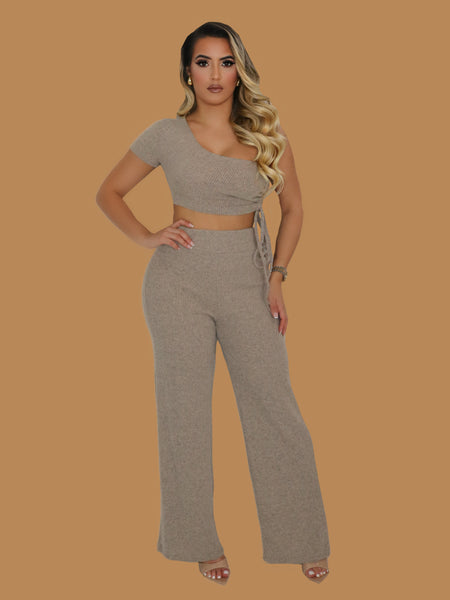 Soft ribbed pant