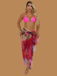  PINK FLORAL SARONG