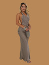 IN MY ERA KNOTTED DRAPE MAXI SKIRT SET