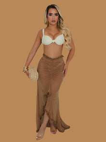  CAPRI MESH COVER UP MAXI SKIRT