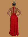 LADY IN RED LACE DRAPE MAXI SKIRT SET