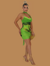 GREEN WITH ENVY MINI DRESS