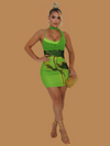 GREEN WITH ENVY MINI DRESS